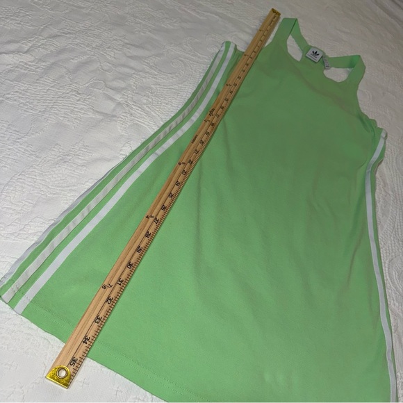 adidas Women's Athletic Dress With 3 Stripes Racer Back Light Green Size Large - Picture 11 of 13